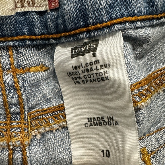 EUC VTG Levi's Sz:10 545 Women Denim Bermuda Chino Cuffed Hem Light Wash Shorts - Picture 14 of 15